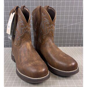 Ariat Women’s Anthem Round Toe Shortie Copper Western Boots Size 9.5